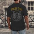 Muay Thai Art Twin Tigers Muay Thai Fighter MMA Martial Arts Men's Back Print T-Shirt