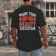 Muay Thai Beauty In Brutality Muay Thai Men's Back Print T-Shirt Muay Thai Beauty In Brutality Muay Thai Men's Back Print T-Shirt