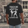 Muay Thai Boxing Kickboxing Your First Lesson Is Free Men's Back Print T-Shirt Muay Thai Boxing Kickboxing Your First Lesson Is Free Men's Back Print T-Shirt