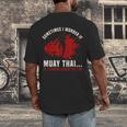 Muay Thai Boxing Teacher Kickboxing Martial Arts Instructor Men's Back Print T-Shirt