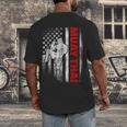 Muay Thai Boxing US American Flag Men's Back Print T-Shirt Muay Thai Boxing US American Flag Men's Back Print T-Shirt
