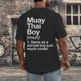 Muay Thai Boy Definition Martial Arts Sports Men's Back Print T-Shirt Muay Thai Boy Definition Martial Arts Sports Men's Back Print T-Shirt