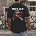 Muay Thai Cat Meow Thai Boxing Martial Art Kids Men's Back Print T-Shirt Muay Thai Cat Meow Thai Boxing Martial Art Kids Men's Back Print T-Shirt