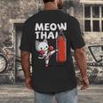 Muay Thai Cat Meow Thai Thai Boxing For Youth Muay Thai Men's Back Print T-Shirt