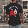Muay Thai Cat Meow Thai Men's Back Print T-Shirt Muay Thai Cat Meow Thai Men's Back Print T-Shirt