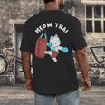 Muay Thai Cat Meow Thai Punch Bag Martial Arts Men's Back Print T-Shirt