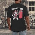 Muay Thai Cat Meow Thai Women Neko Costume Muay Thai Men's Back Print T-Shirt