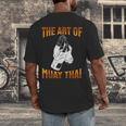 Muay Thai Fighter The Art Of Muay Thai Men's Back Print T-Shirt Muay Thai Fighter The Art Of Muay Thai Men's Back Print T-Shirt
