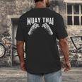 Muay Thai Fighter Fists MMA Club Martial Arts Fighting Coach Men's Back Print T-Shirt