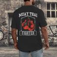 Muay Thai Fighter Hobby Boxing Martial Arts Men's Back Print T-Shirt