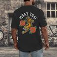 Muay Thai Fighter Hobby Martial Arts Boxing Men's Back Print T-Shirt