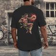 Muay Thai Fighter Southpaw Stance Minimal Silhouette Clean Men's Back Print T-Shirt