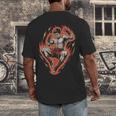 Muay Thai Fighter Teep Push Kick Minimal Line Art Clean Men's Back Print T-Shirt