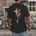 Muay Thai Girl Anime Japan Thaiboxer Kickboxing Muay Thai Men's Back Print T-Shirt
