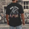 Muay Thai Gorilla Strength Power Fighter Men's Back Print T-Shirt Muay Thai Gorilla Strength Power Fighter Men's Back Print T-Shirt