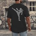 Muay Thai Martial Arts Typography Kickboxer Girls Kickboxing Men's Back Print T-Shirt