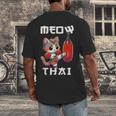 Muay Thai Meow Thai & Thai Boxing Muay Thai Cat Men's Back Print T-Shirt