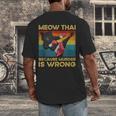 Muay Thai Because Murder Is Wrong Cat Meow Thai Men's Back Print T-Shirt Muay Thai Because Murder Is Wrong Cat Meow Thai Men's Back Print T-Shirt