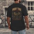 Muay Thai Nak Muay Vintage Thai Boxing Warrior Art Men's Back Print T-Shirt Muay Thai Nak Muay Vintage Thai Boxing Warrior Art Men's Back Print T-Shirt