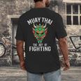 Muay Thai Oni Mask Thai Boxing And Kickboxing Men's Back Print T-Shirt Muay Thai Oni Mask Thai Boxing And Kickboxing Men's Back Print T-Shirt