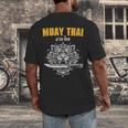 Muay Thai Sak Yant MMA Tattoo Tiger Lion Knife Martial Art Men's Back Print T-Shirt