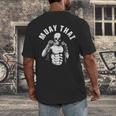 Muay Thai Skeleton Fighter MMA Club Coach Martial Arts Fight Men's Back Print T-Shirt Muay Thai Skeleton Fighter MMA Club Coach Martial Arts Fight Men's Back Print T-Shirt