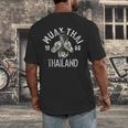 Muay Thai Thailand Vintage Tiger Fighter Training Small Men's Back Print T-Shirt