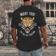 Muay Thai Tiger Thai Boxing Men's Back Print T-Shirt Muay Thai Tiger Thai Boxing Men's Back Print T-Shirt