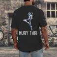 Muay Thai Tiger Nak Muay Kickboxing Men's Back Print T-Shirt Muay Thai Tiger Nak Muay Kickboxing Men's Back Print T-Shirt
