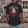 Muay Thai Warrior Fighter Boxing Martial Arts Hobby Men's Back Print T-Shirt