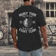 Muay Thai Wolf Fight Team Nak Muay Kickboxing Men's Back Print T-Shirt Muay Thai Wolf Fight Team Nak Muay Kickboxing Men's Back Print T-Shirt