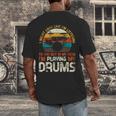 Musician Drummer Music Lover Drum Kit Men's Back Print T-Shirt Musician Drummer Music Lover Drum Kit Men's Back Print T-Shirt