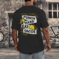 Punch Hard Eat Tacos Professional Boxer Muay Thai Boxing Men's Back Print T-Shirt Punch Hard Eat Tacos Professional Boxer Muay Thai Boxing Men's Back Print T-Shirt