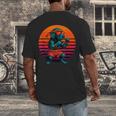 Retro Dog With Gloves Muay Thai Fighter Men's Back Print T-Shirt Retro Dog With Gloves Muay Thai Fighter Men's Back Print T-Shirt