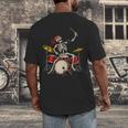 Skeleton Drummer Skull Drum Kit Halloween Sleeveless Men's Back Print T-Shirt