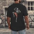 Skeleton Muay Thai Boxing Karate Kickboxing Martial Arts Men's Back Print T-Shirt Skeleton Muay Thai Boxing Karate Kickboxing Martial Arts Men's Back Print T-Shirt