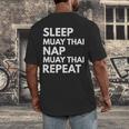 Sleep Nap Muay Thai Repeat Lover Martial Arts Men's Back Print T-Shirt