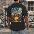 Starry Night Drum Kit Van Gogh Style Art Men's Back Print T-Shirt Starry Night Drum Kit Van Gogh Style Art Men's Back Print T-Shirt