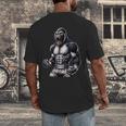 Strong Muay Thai Gorilla Thai Boxing And Fighting Men's Back Print T-Shirt