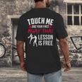 Touch Me And Your First Muay Thai Lesson Is Free Men's Back Print T-Shirt Touch Me And Your First Muay Thai Lesson Is Free Men's Back Print T-Shirt