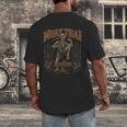 Vintage Muay Thai Belt Thai Boxing Warrior Fighter Skeleton Men's Back Print T-Shirt