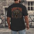 Vintage Muay Thai Trainer Thai Boxing Coach Art Buffalo Men's Back Print T-Shirt