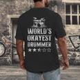Vintage World'S Okayest Drummer Drum Kit Men's Back Print T-Shirt Vintage World'S Okayest Drummer Drum Kit Men's Back Print T-Shirt