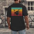 Women's Retro Drum Kit Silhouette With Color Stripes Men's Back Print T-Shirt Women's Retro Drum Kit Silhouette With Color Stripes Men's Back Print T-Shirt