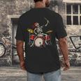 Women's Skeleton Drummer Skull Drum Kit Halloween Men's Back Print T-Shirt Women's Skeleton Drummer Skull Drum Kit Halloween Men's Back Print T-Shirt