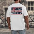 Boxing Less Costly Than Therapy Muay Thai Boxing Men's Back Print T-Shirt