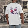 Drum Kit Electronic Drums Sweatshirt Men's Back Print T-Shirt