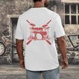 Drum Kit Percussion For Drummer Percussionist Musician Men's Back Print T-Shirt Drum Kit Percussion For Drummer Percussionist Musician Men's Back Print T-Shirt