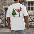 Festive Muay Thai Santa Christmas Men's Back Print T-Shirt