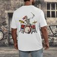 Skeleton Drummer Skull Drum Kit Halloween Raglan Baseball Tee Men's Back Print T-Shirt Skeleton Drummer Skull Drum Kit Halloween Raglan Baseball Tee Men's Back Print T-Shirt